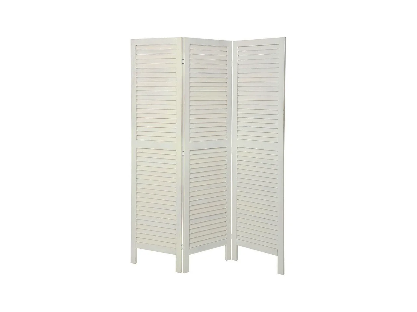 Paravent 3 Panneaux en Bois "Camila" 120x170cm Blanc