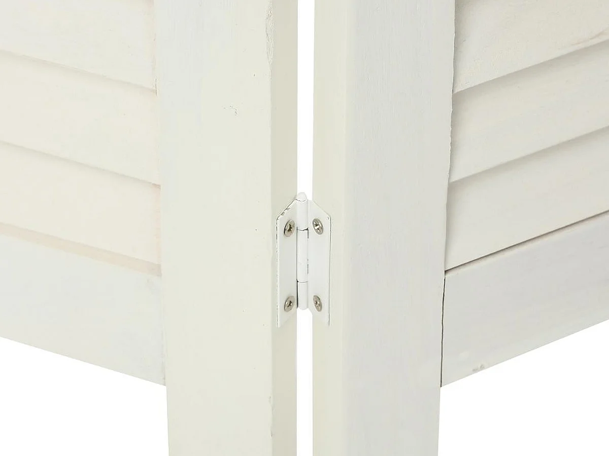 Paravent 3 Panneaux en Bois "Camila" 120x170cm Blanc
