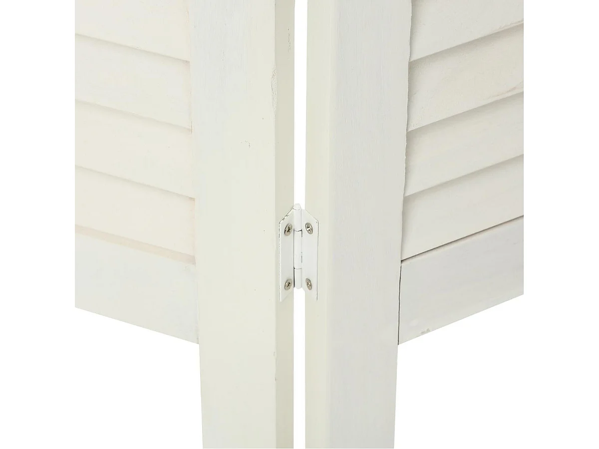 Paravent 3 Panneaux en Bois "Camila" 120x170cm Blanc