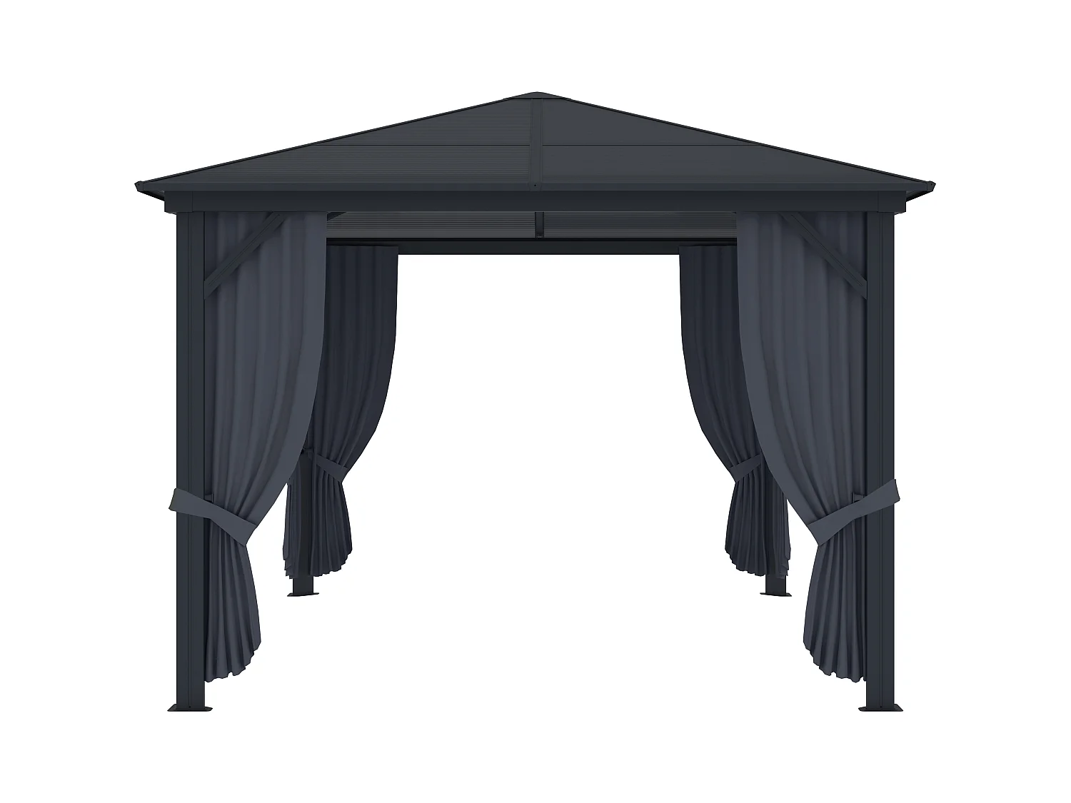 Cenador gazebo de aluminio 3 x 3,95 m 11,8 m² con cortinas - RADELA
