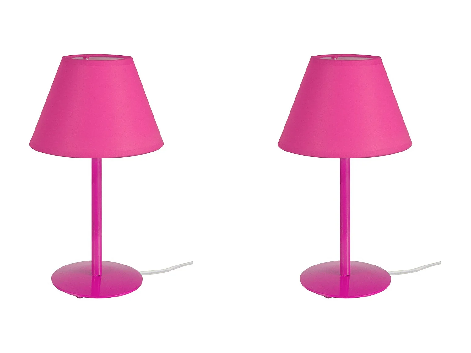 Lámpara de Mesa  TOSEL ,metal,Rosa ,A30xD18xP18cm