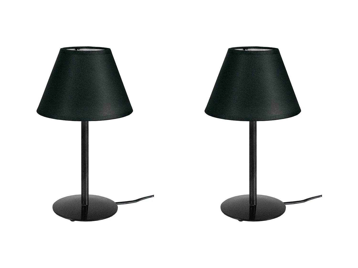 Lampe a Poser TOSEL ,métal,Noir ,H39xD18xP18cm