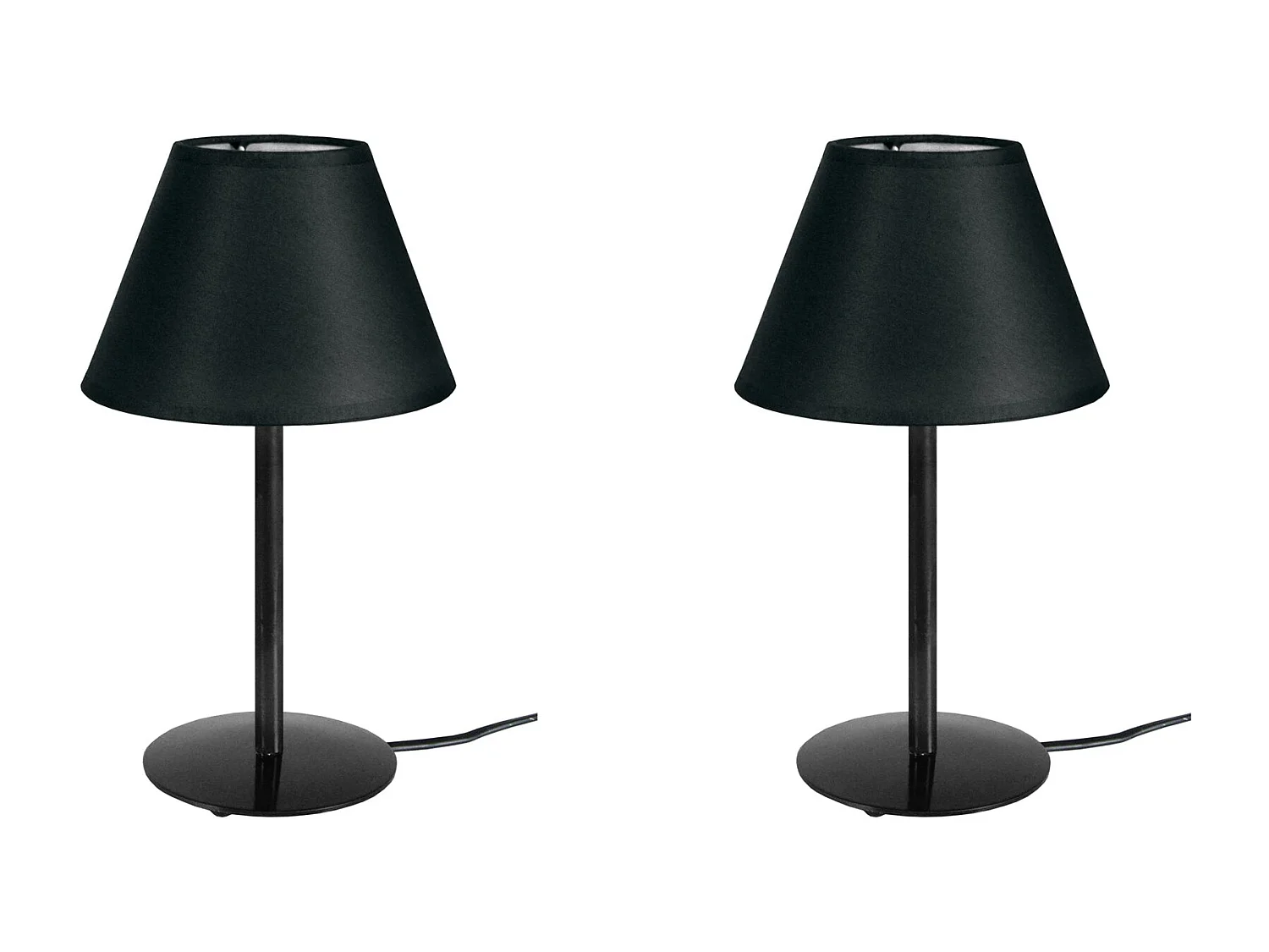 Lampe a Poser TOSEL ,métal,Noir ,H39xD18xP18cm