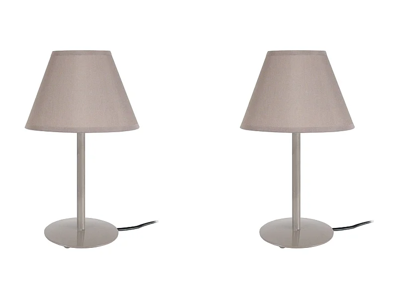 Lampe a Poser TOSEL ,métal,Gris ,H39xD18xP18cm