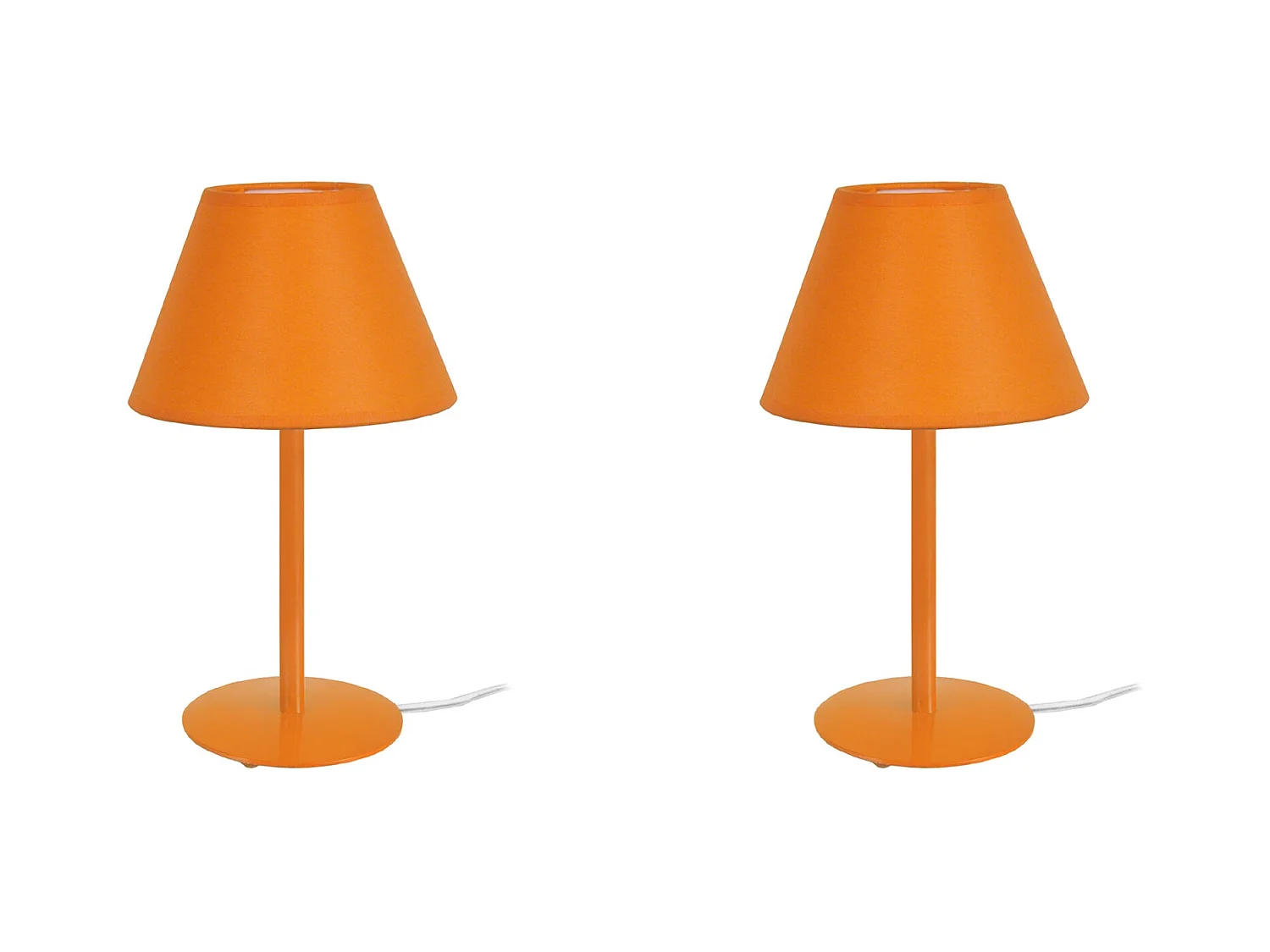 Lampe a Poser TOSEL ,métal,Orange ,H39xD18xP18cm