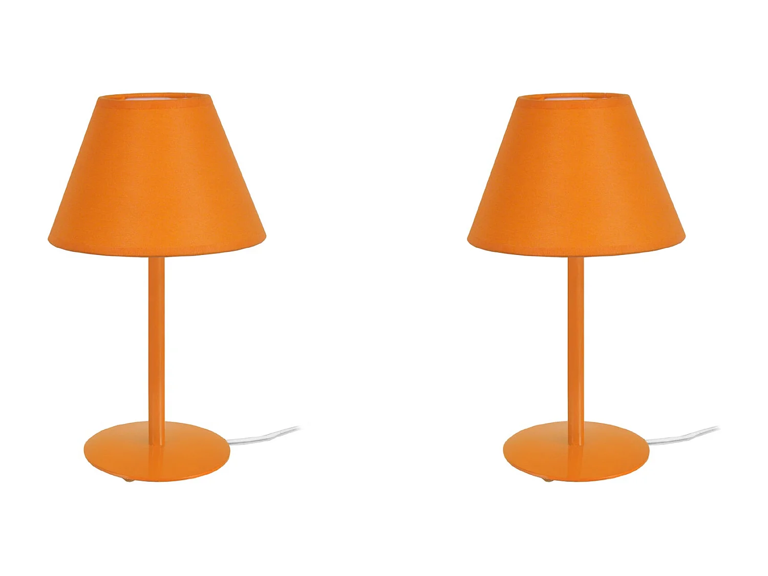 Lámpara de Mesa  TOSEL ,metal,Naranja,A39xD18xP18cm