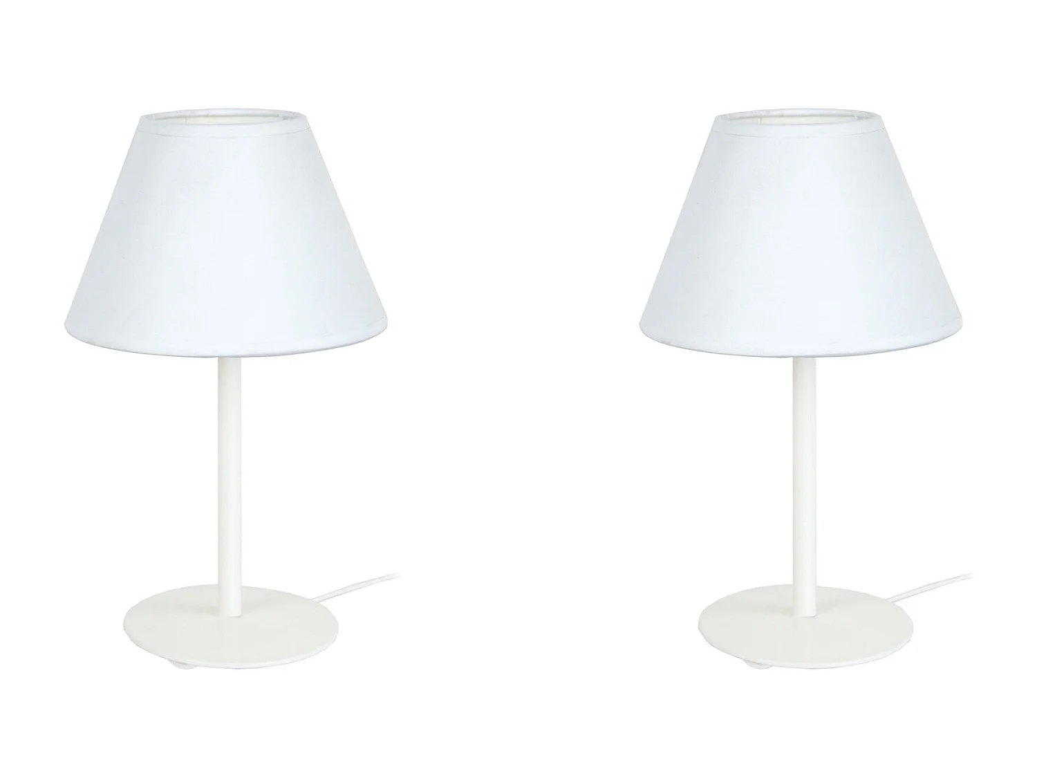 Lámpara de Mesa  TOSEL ,metal,Blanco , A 39xD18xP18cm