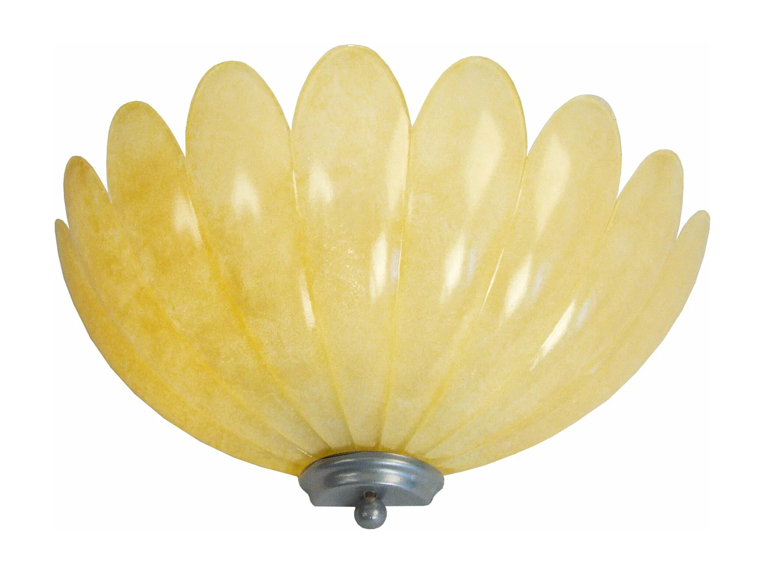 Applique verre  blanchie 15 cm.