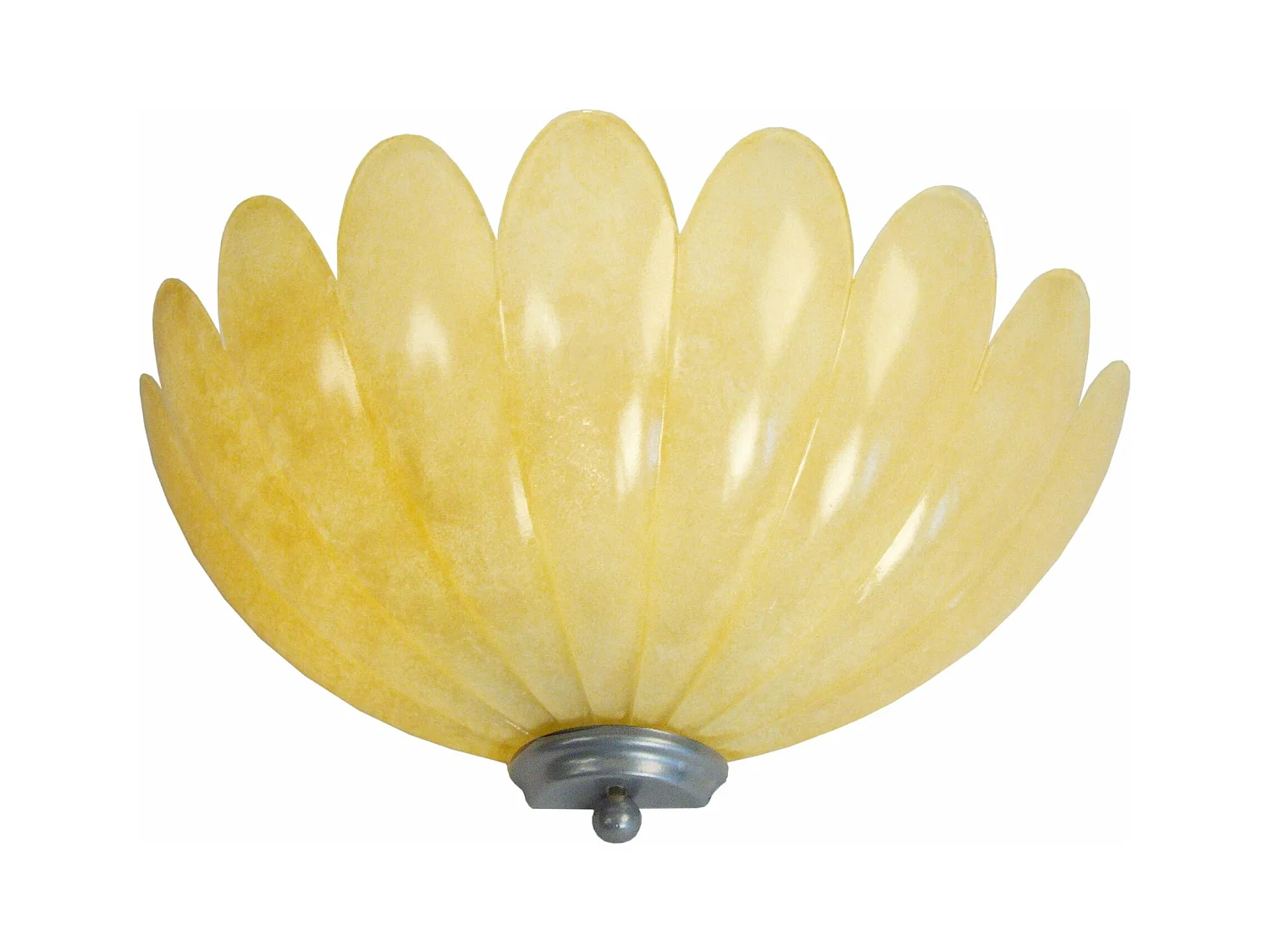 Applique verre  blanchie 15 cm.