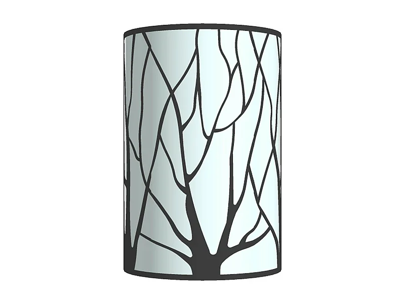 Applique acier  gris 9 cm.