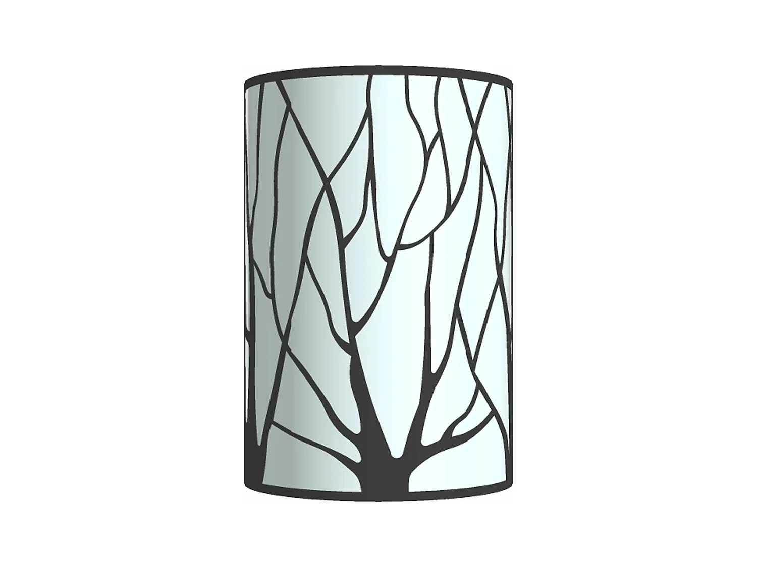 Applique acier  gris 9 cm.