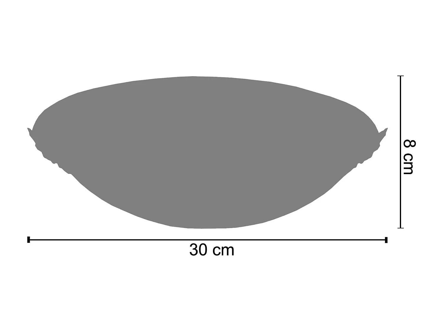 Applique 30cm. métal anthracite