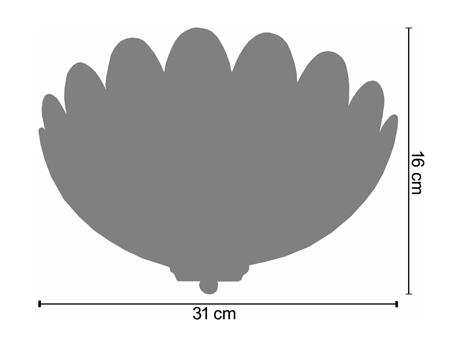 Applique acier  beige 15 cm.