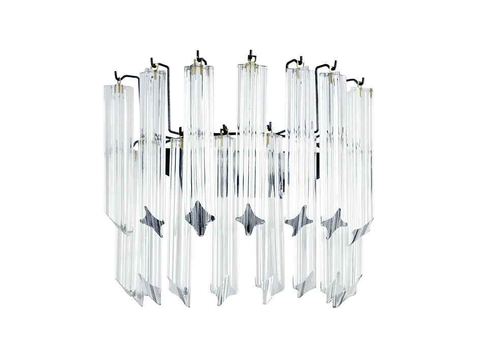 Aplique TOSEL CRISTAL  cristal meio cilindro claro D35 x  H29  cm