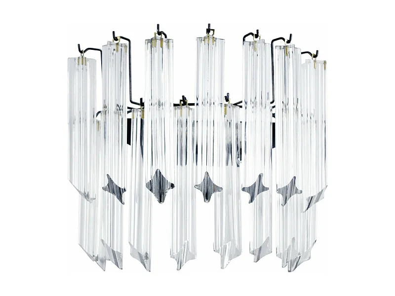 Aplique TOSEL CRISTAL  cristal meio cilindro claro D35 x  H29  cm