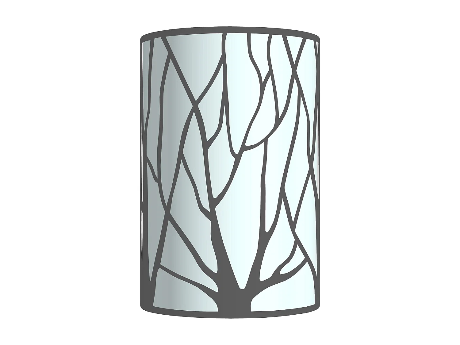 Applique verre  blanche 9 cm.