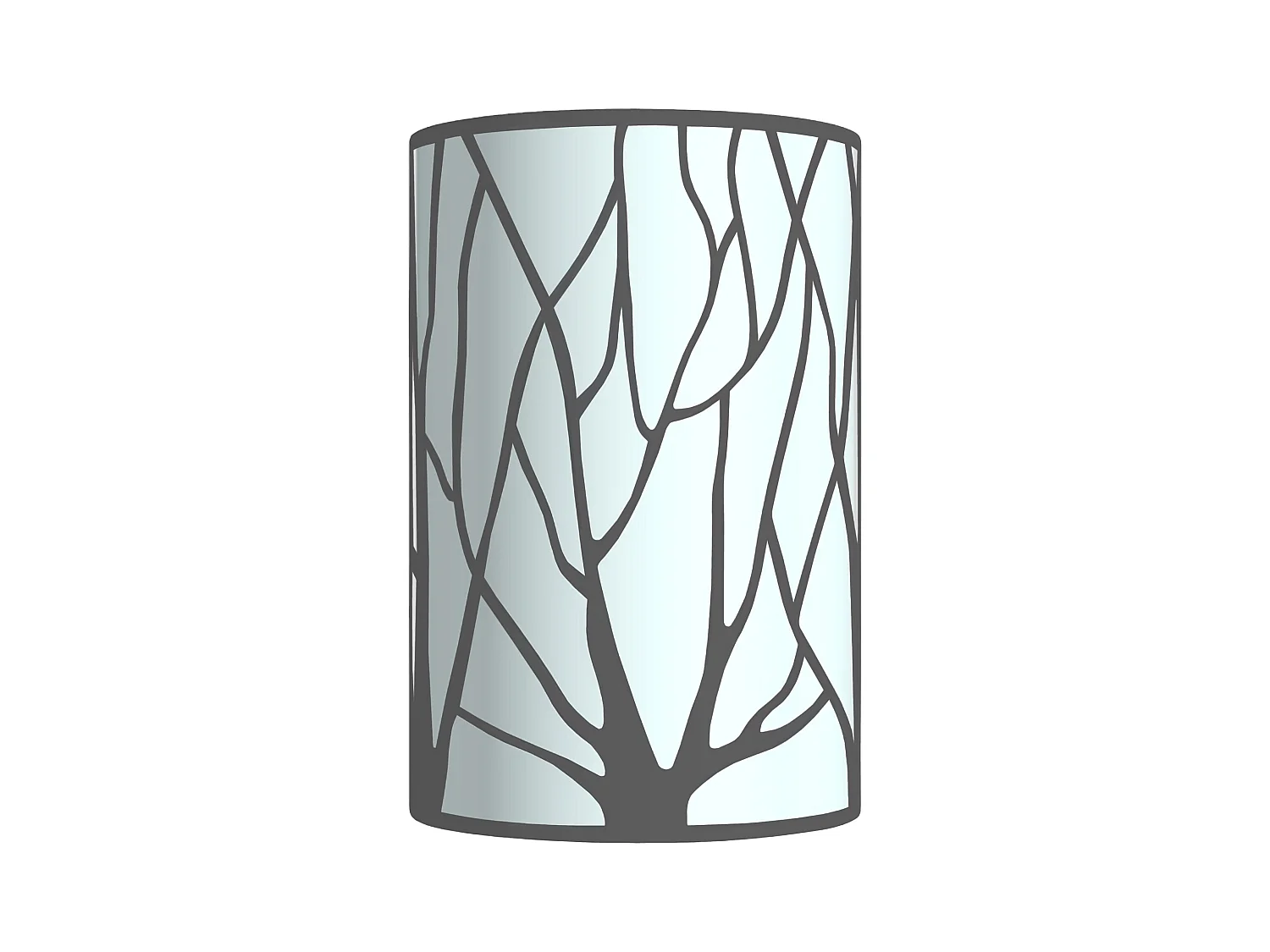 Applique verre  blanche 9 cm.