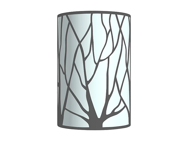 Applique verre  blanche 9 cm.