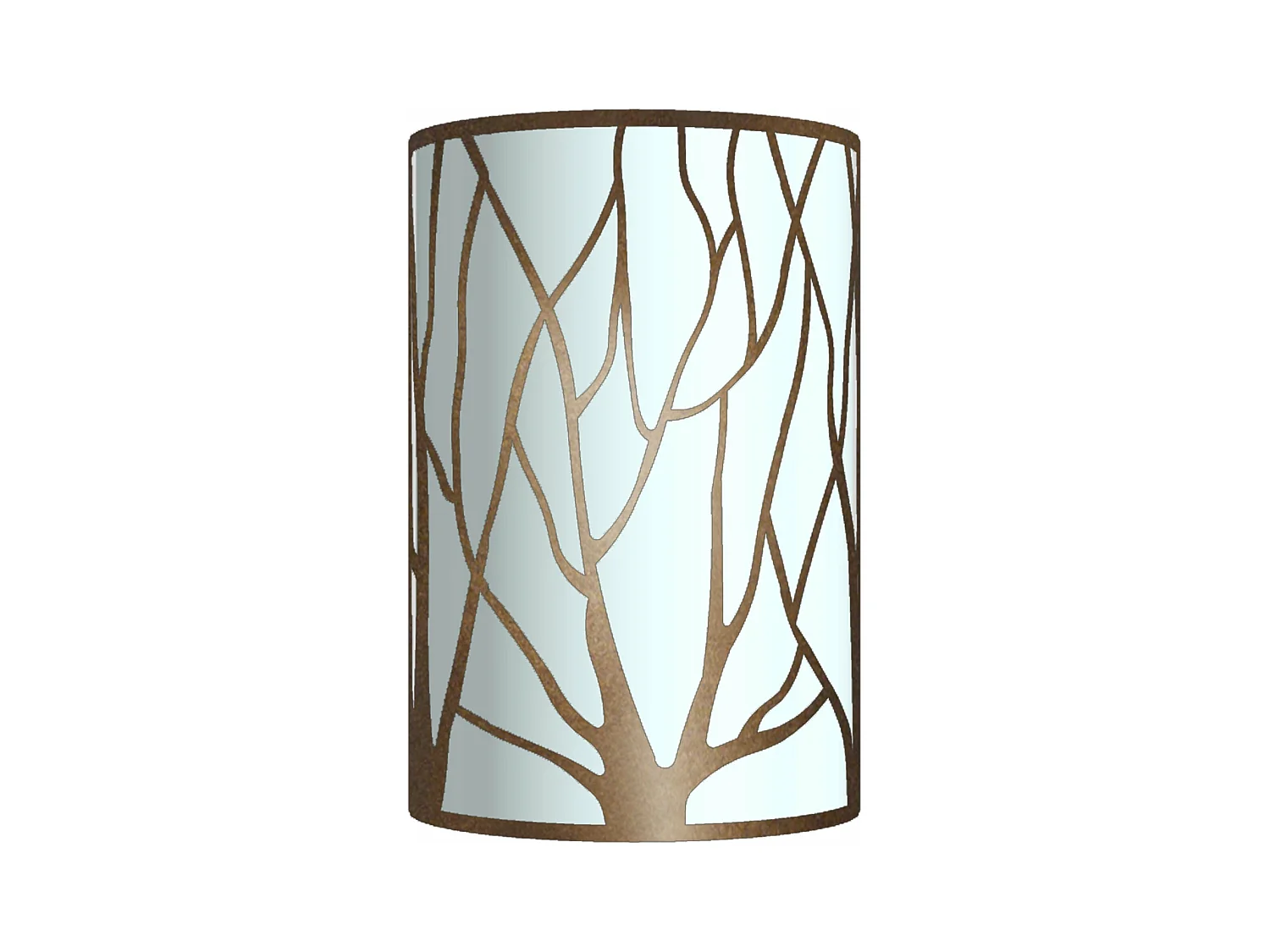 Applique verre  blanco 9 cm.