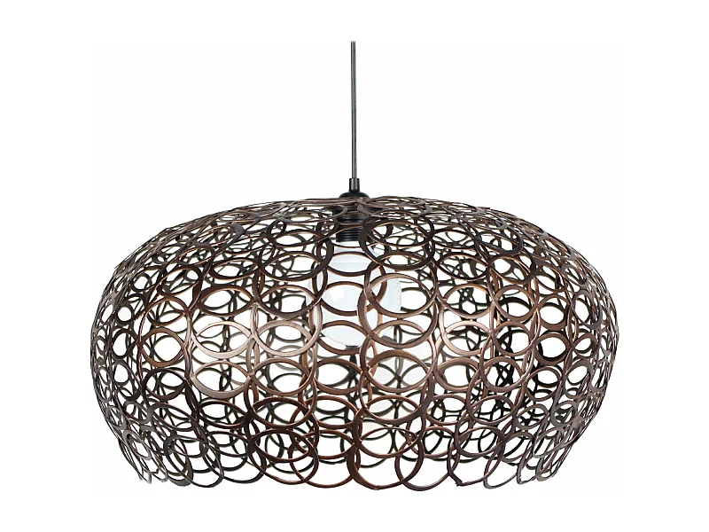 Suspension bol anneaux métal  bronze 90 cm.