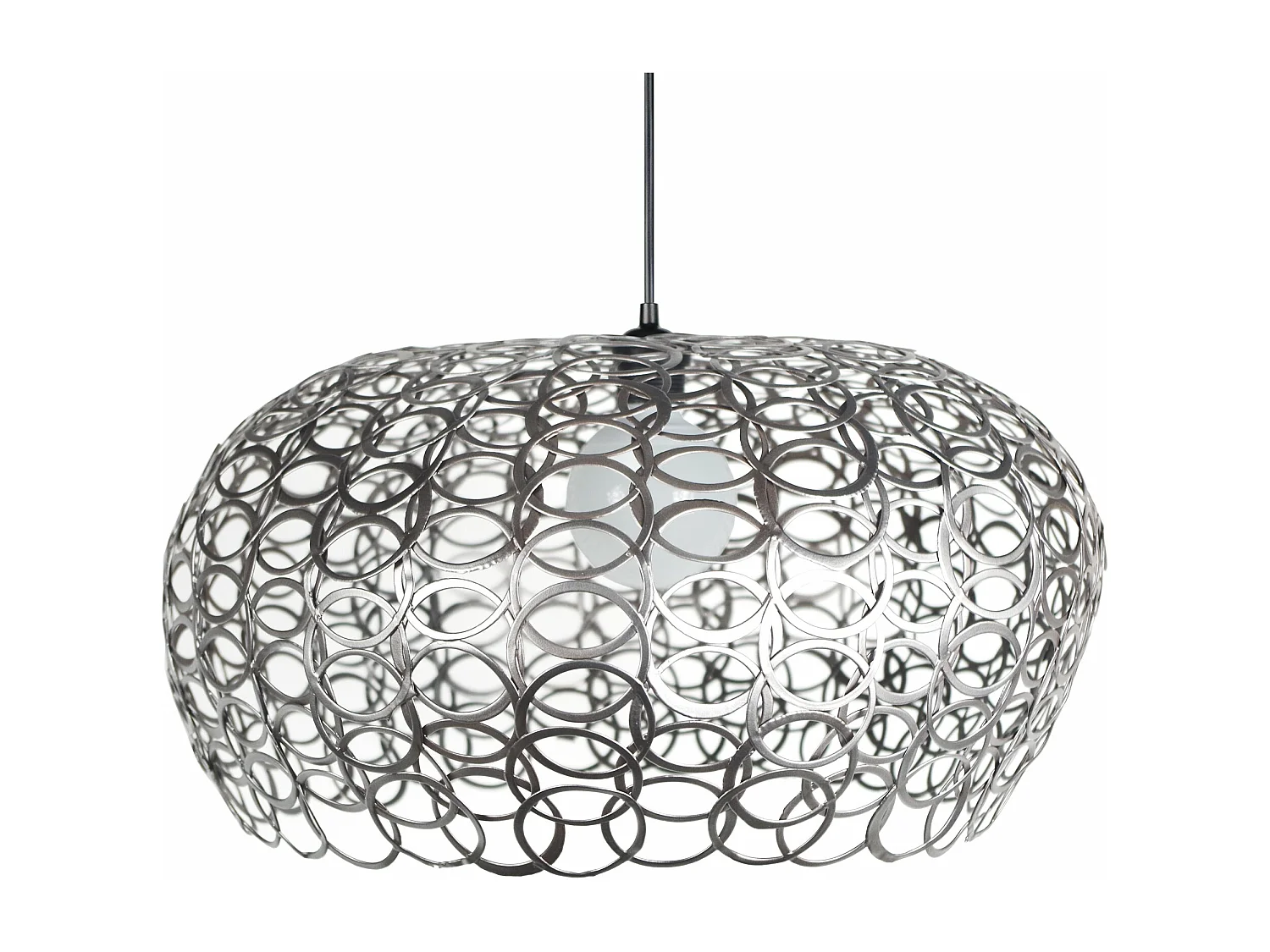 Suspension bol anneaux métal  anthracite 90 cm.