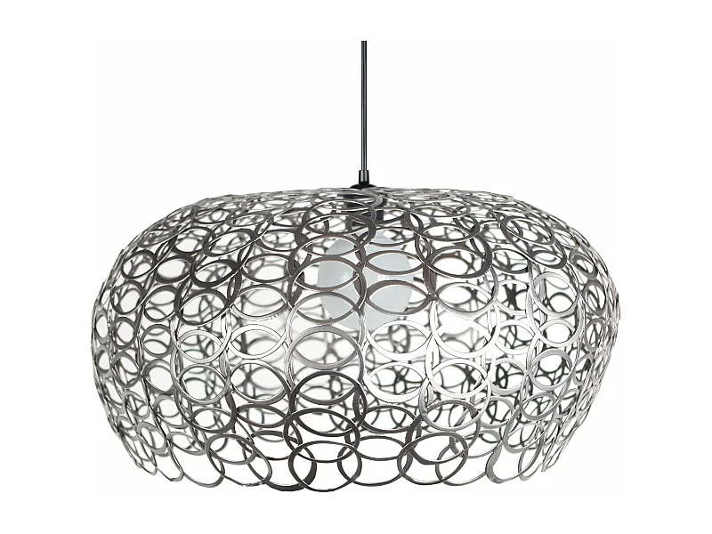 Suspension bol anneaux métal  anthracite 90 cm.