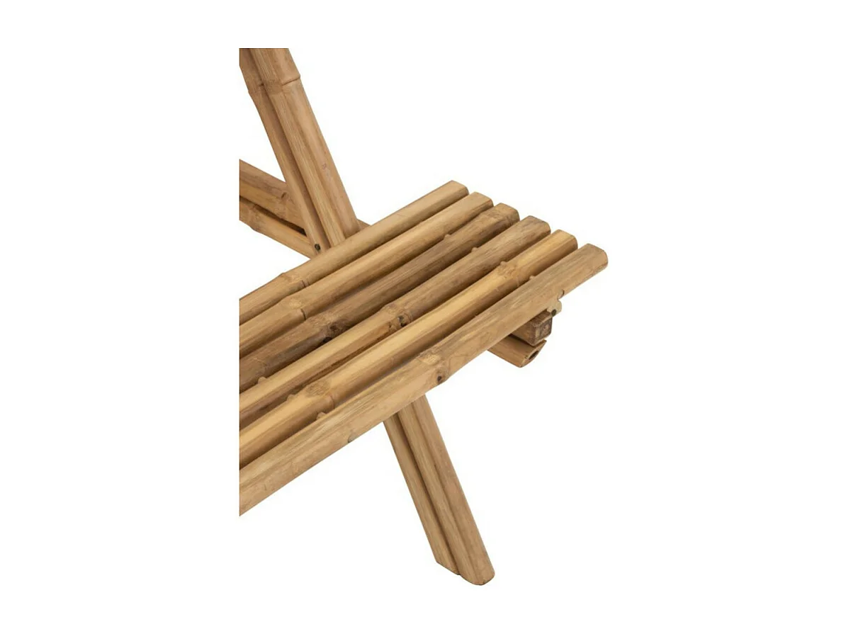 Nayra mesa y banco de jardín de bambú claro L 134 cm