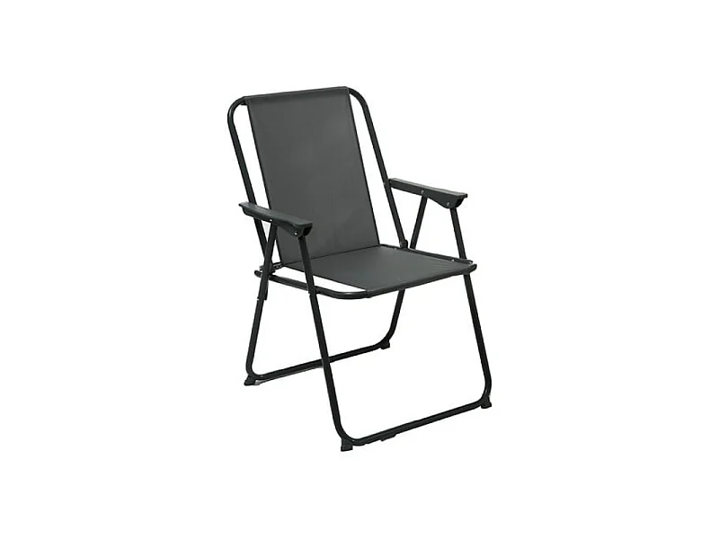 Lot de 6 Chaises de Camping Pliantes "Grecia" 74cm Noir