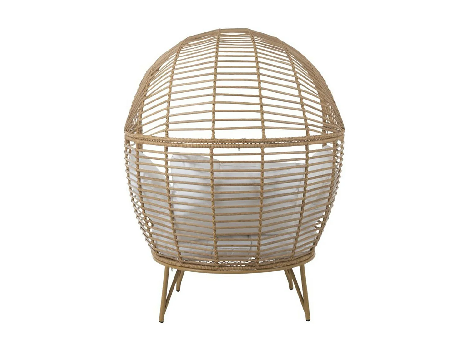 Fauteuil Design Ovale "Aciera" 148cm Naturel