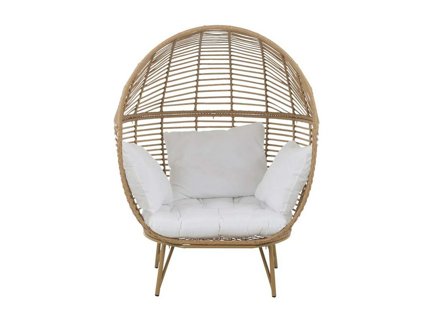 Fauteuil Design Ovale "Aciera" 148cm Naturel