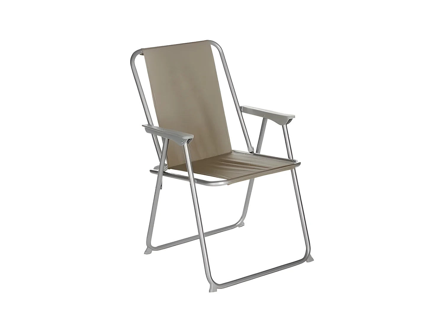 Lot de 6 Chaises de Camping Pliantes "Grecia" 74cm Taupe