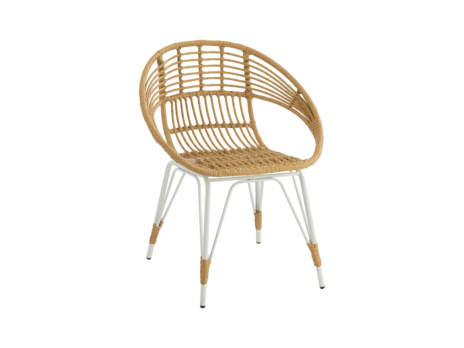 Jeanne tweekleurige metalen tuinstoel L 64 cm