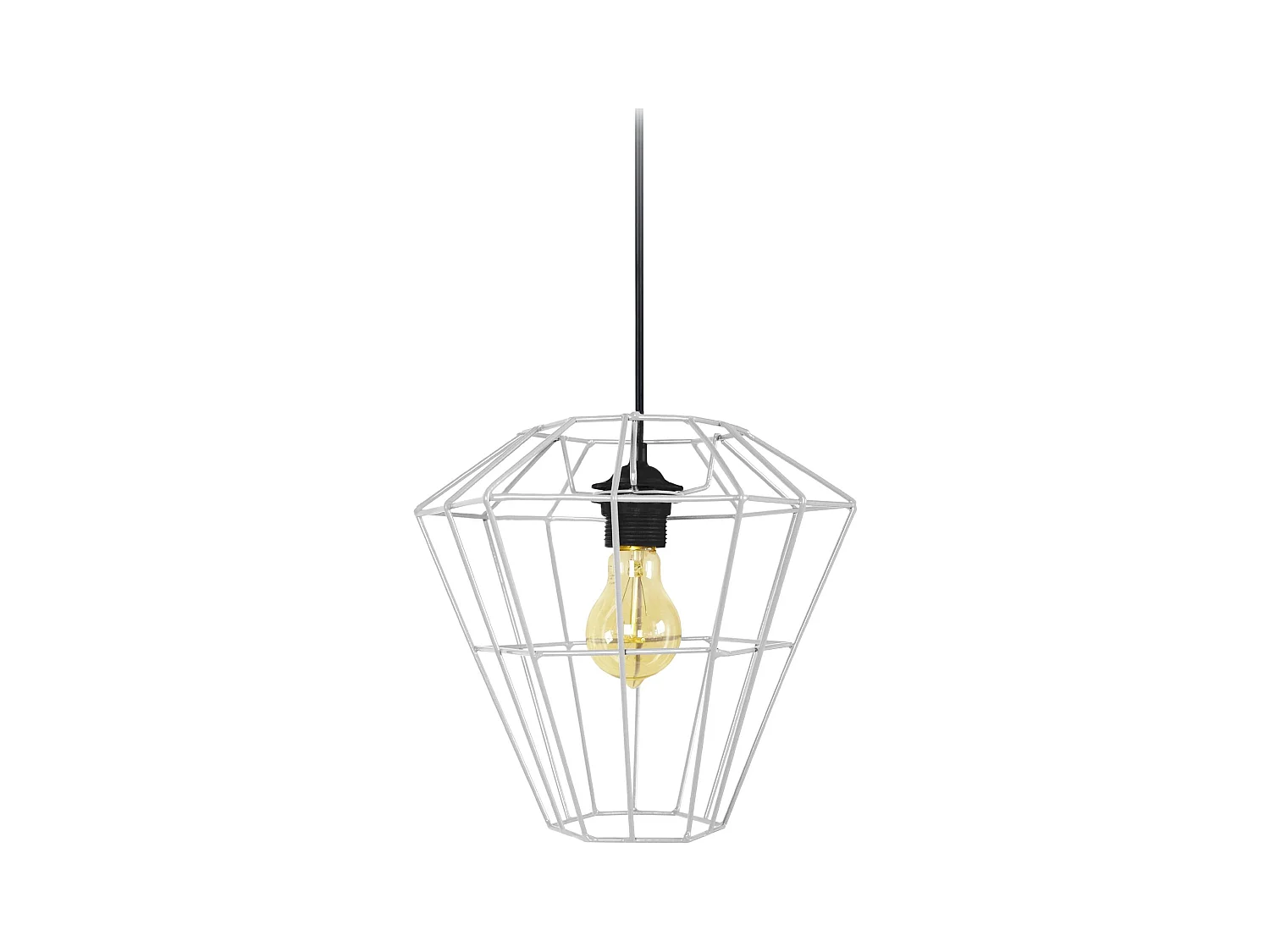 suspension inversé, cone filaire gris 88 cm.