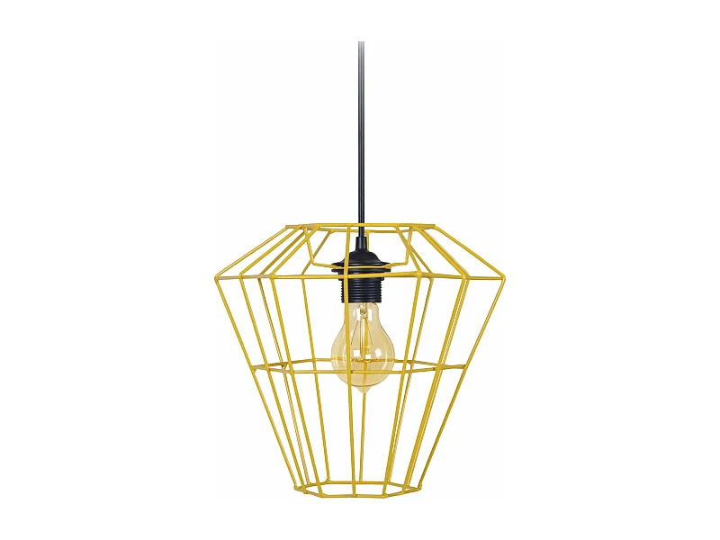 suspension inversé, cone filaire jaune 88 cm.
