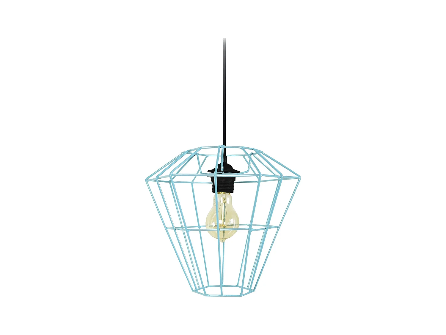 suspension inversé, cone filaire bleu 88 cm.