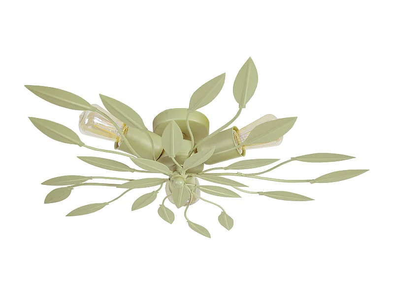 Plafón TOSEL ,metal,Verde,A12xD55xP55cm