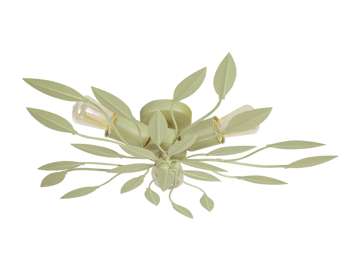 Plafonier TOSEL OLIVA metal abstrato Verde D55 x  H12  cm