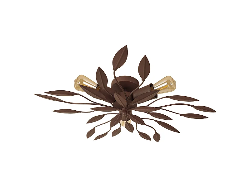 Plafonier TOSEL OLIVA metal abstrato castanho D55 x  H12  cm