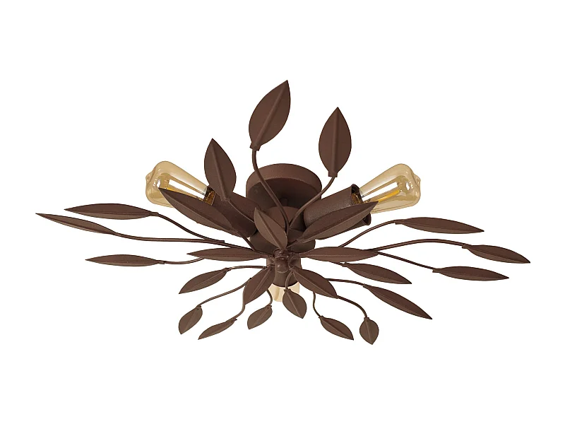 Plafonnier TOSEL ,métal,Marron,H12xD55xP55cm