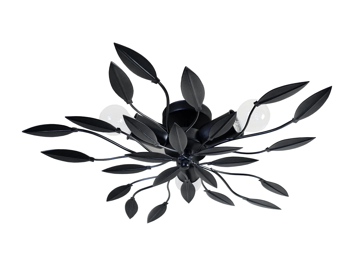 Plafonier TOSEL OLIVA metal abstrato antracite D55 x  H12  cm