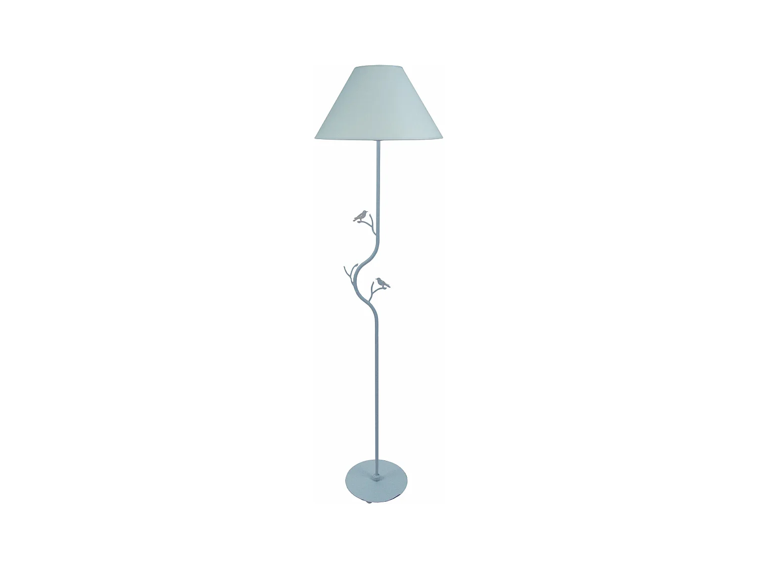 Lampadaire arbre métal,  gris 165 cm.