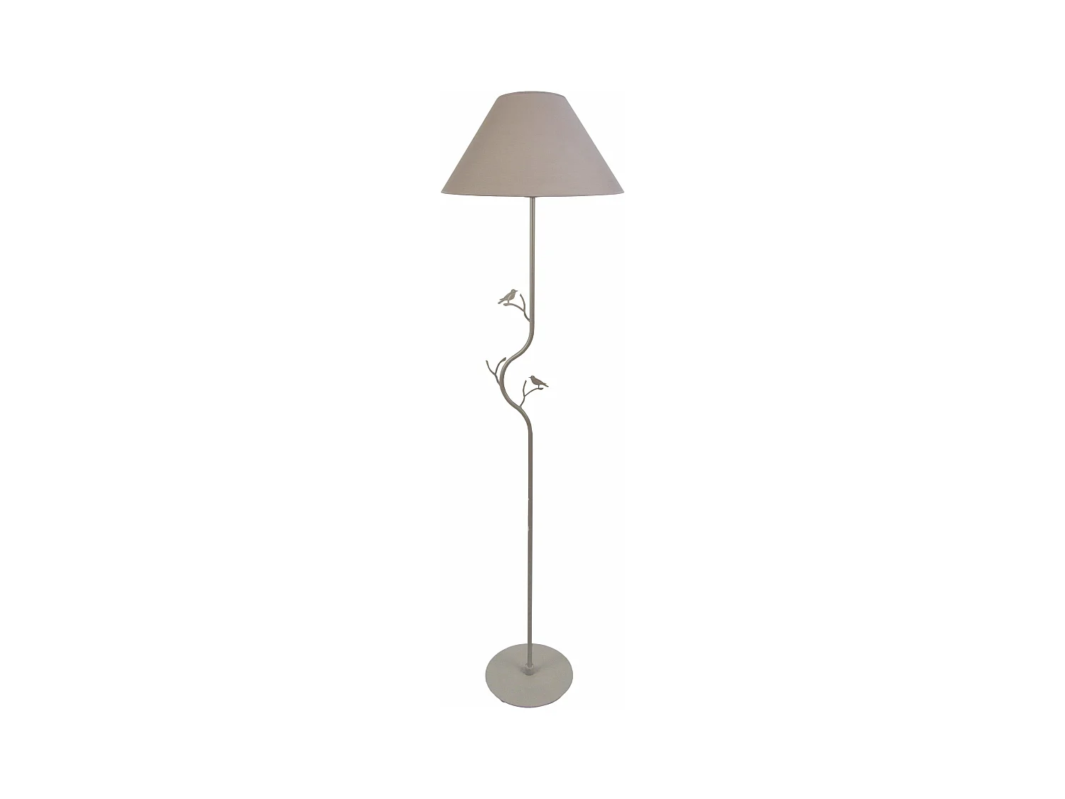 Lampadaire arbre métal,  taupe 165 cm.
