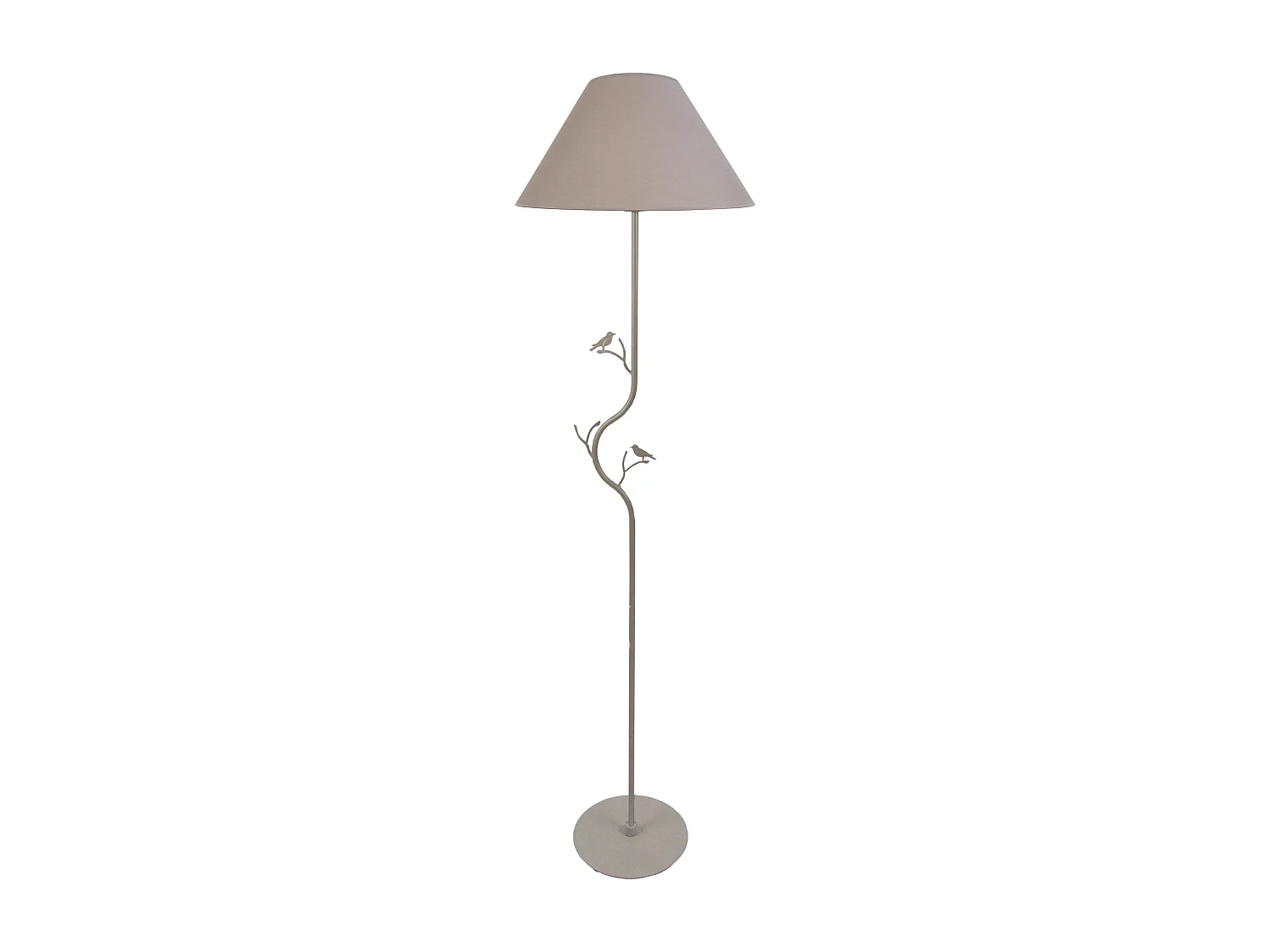 Lampadaire arbre métal,  taupe 165 cm.