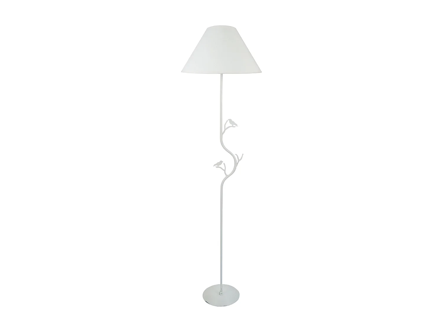 Lampadaire arbre métal  blanc 165 cm.