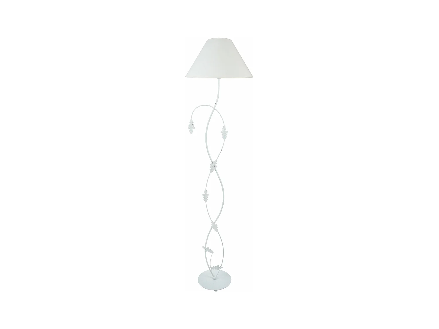 Lampadaire arbre métal,  ivoire 170 cm.