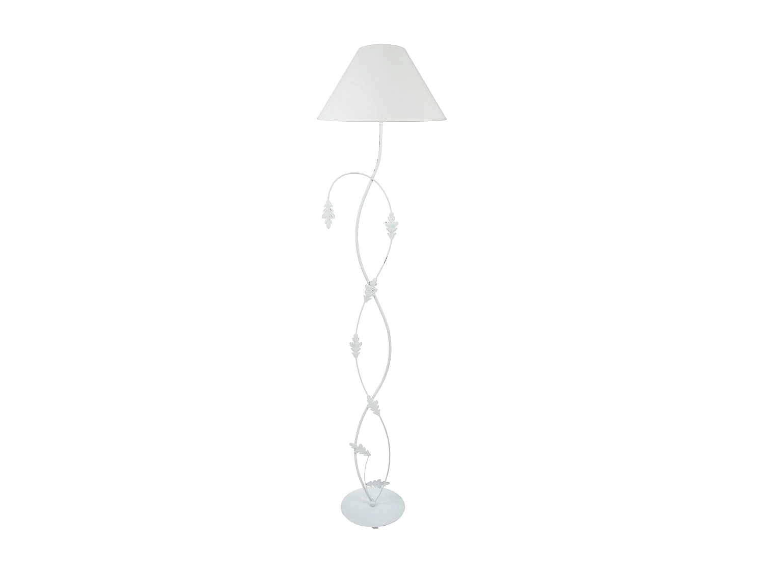 Lampadaire arbre métal,  ivoire 170 cm.