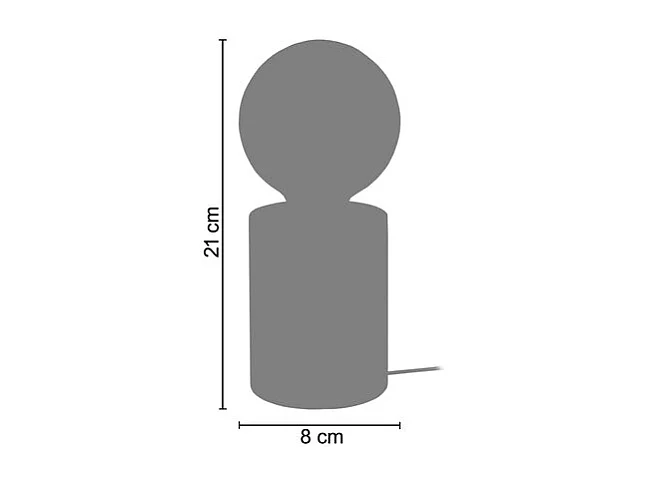 Abajur TOSEL LAMPE BOIS LT2 tecido coluna  D18 x  H21,5  cm