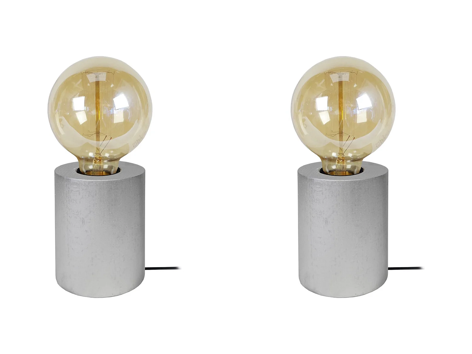 Lampe de Chevet TOSEL ,bois,Gris ,H21xD8x P8cm