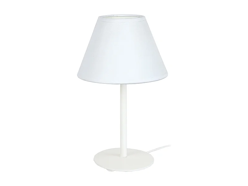 Lámpara de Mesa  TOSEL ,metal,Blanco ,A39xD18xP18cm