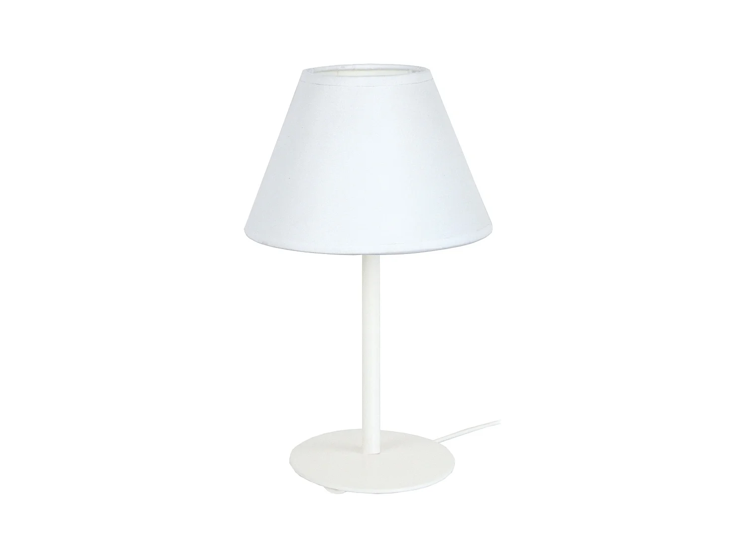 Lampe a Poser TOSEL ,métal,Blanc  ,H39xD18xP18cm